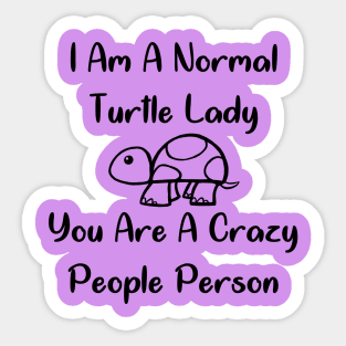 Normal Turtle Lady Sticker